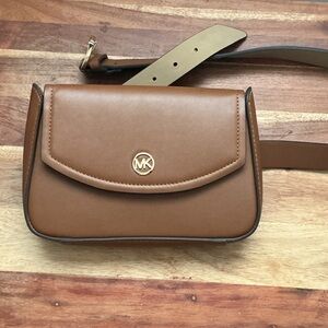 Michael Kors Tan Leather Belt Bag